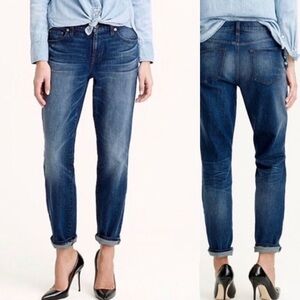 J Crew Broken In Boyfriend Dark Wash Size 25